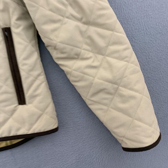 Le Chameau Jacket Womens Medium Beige Quilted Lined Zip Pockets Bastia BCV1425 - Picture 4 of 16